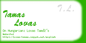 tamas lovas business card